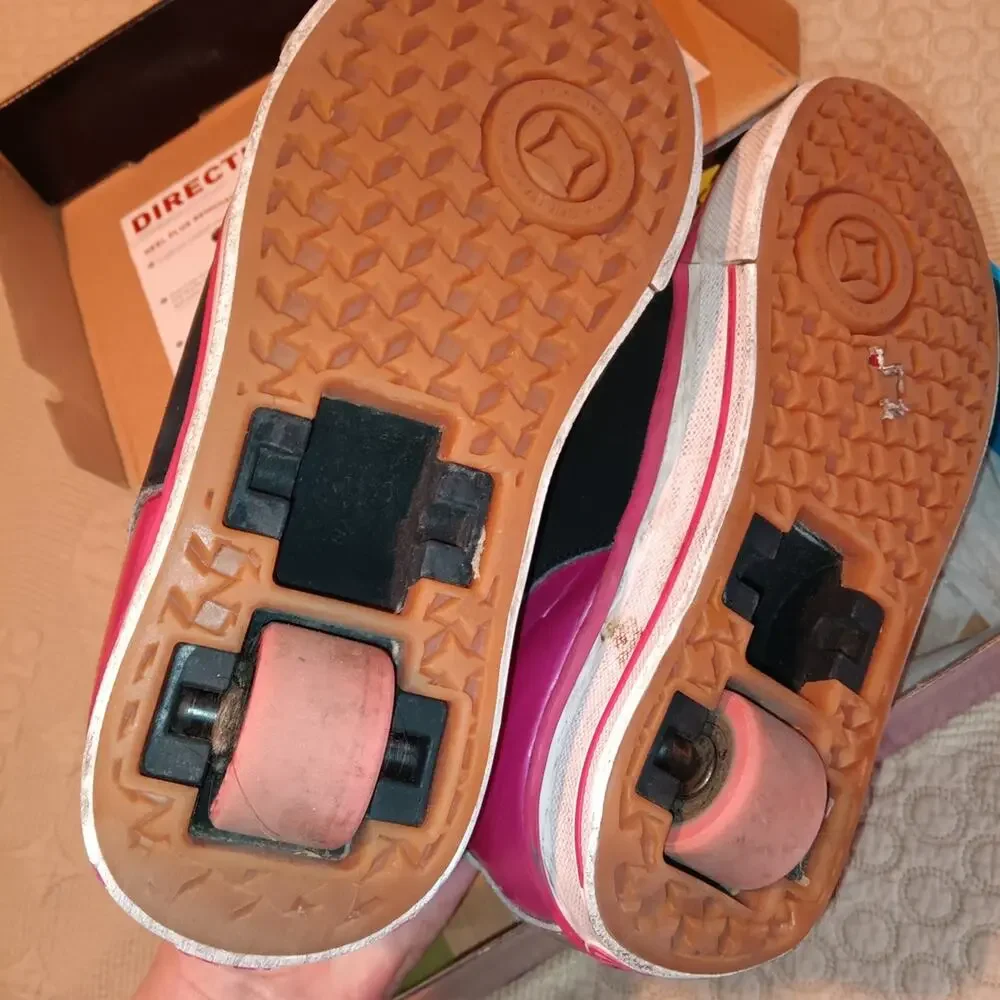 Heelys X2 Sparkler Kids' Pink, Black, and Silver Sneakers 13